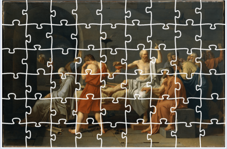 Brain Teasers for Freethinkers – Jigsaw (and article) of “The Death of Socrates”